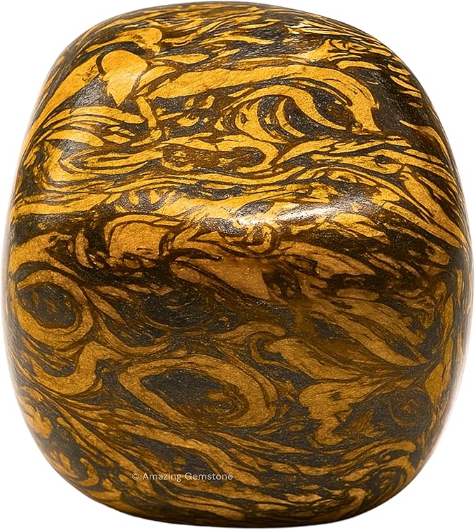 Amazing Gemstone Mariyam Jasper Crystals&Healing Stones - 1 oz Mariyam Jasper Stone, Natural Healing Stones for Energy Balance, Stress Relief - Premium Polished Gems Rocks for Meditation&Wellness