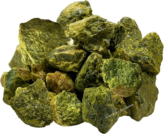 Amazing Gemstone 2 Pieces Green Tourmaline in Matrix Raw Crystals and Healing Stones, Natural Rocks for Tumbling and DIY Raw Stones and Crystals