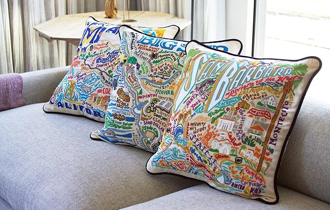 Catstudio Malibu Embroidered Decorative Throw Pillow