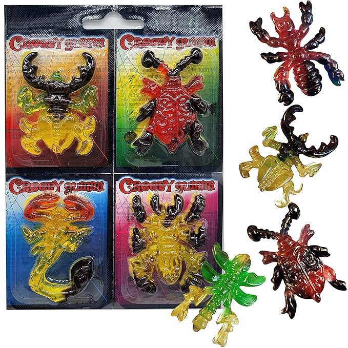 Fruidles Halloween Large Creepy Gummy Candy, Soft Chewy Gummy Candies, 4 Gummies per Pack (48-Gummies)