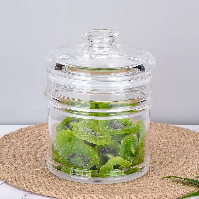 35 oz Reinforced Small Acrylic Storage Jar, Airtight Lid Cookie Jar | Suitable for Cookies, Dried Fruits, Nuts, Herbs,Cereals,etc