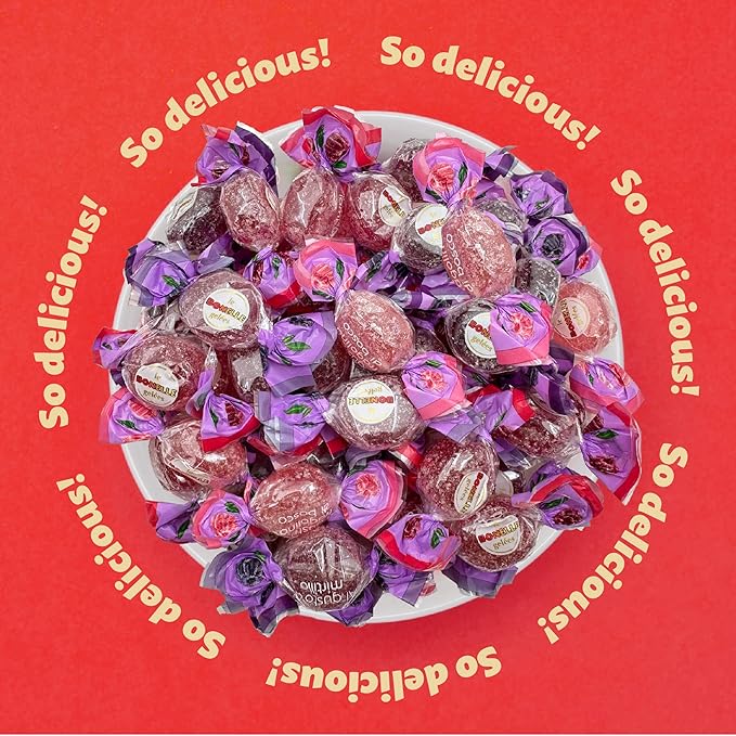 Fida Bonelle Italian Berry Jelly Candy | 1.5 Pound Bag | Vegan & Gluten Free Candy | Individually Wrapped Dye Free Candies | Assorted Flavors | Naturally Flavored