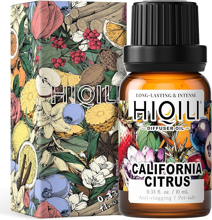 HIQILI California Citrus Diffuser Oil for Making Sprays & Perfume, Inspired by Ate. Cologne Cléme.Tine California, Essential Oil Diffuser - 0.34 Fl Oz