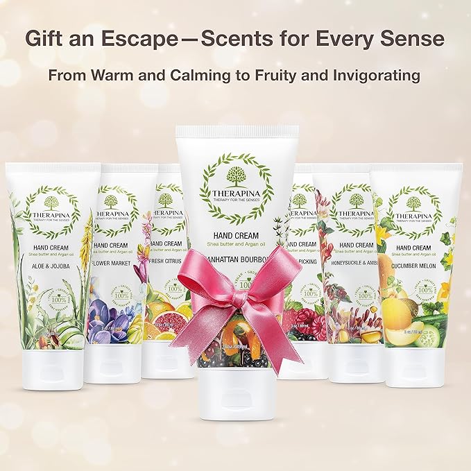 Aromatherapy Hand Cream for Dry Skin – Shea Butter Hand Cream for Women and Men with an Awakening, Long-Lasting Manhattan Bourbon Scent – Vegan Hand Cream Lotion for Dry Skin, 3 Oz.