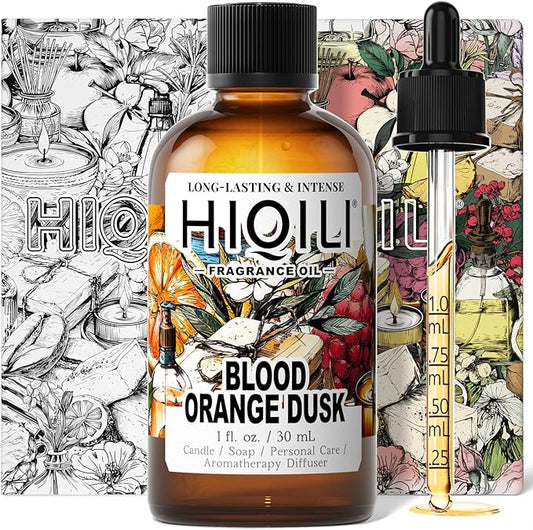 HIQILI Blood Orange Dusk Fragrance Oil for Diffuser, Inspired by Alr-Cologne Or.San-guine, Candle, Soap, Perfume, Spary Making, Citrus Scent, Long-Lasting Aroma - 1 Fl Oz