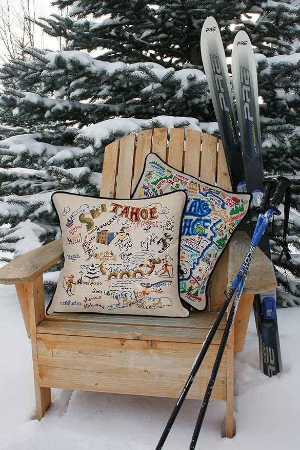 Catstudio Lake Tahoe Embroidered Decorative Throw Pillow