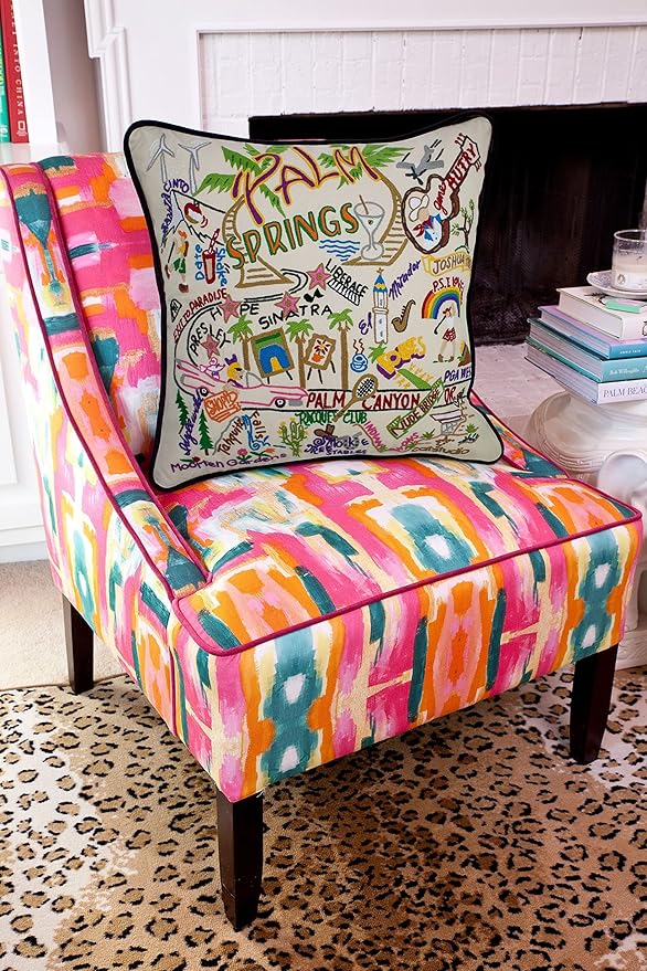 Catstudio Palm Springs Embroidered Decorative Throw Pillow