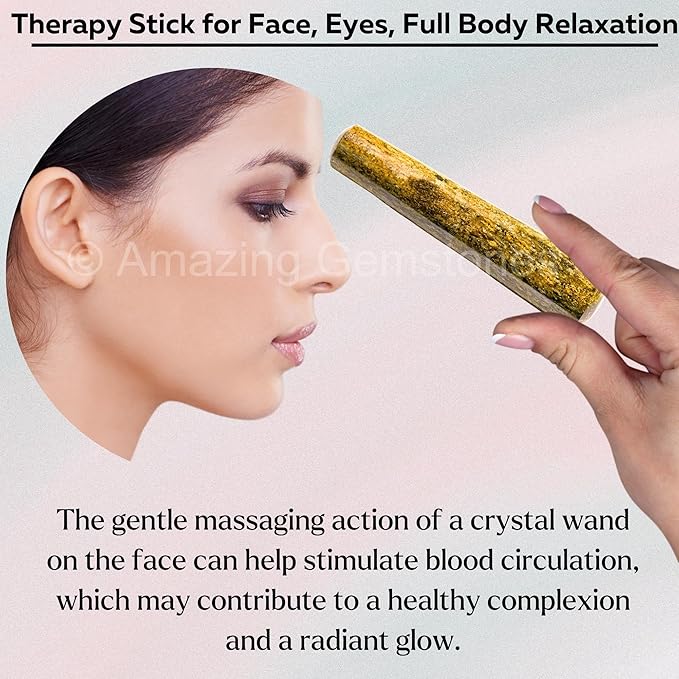 Amazing Gemstone Bronzite Crystal Wand Massage Stick - Pelvic Wand Gua Sha for Adults - Crystals and Healing Stones Massage Wands for Adults Gifts (Smooth)