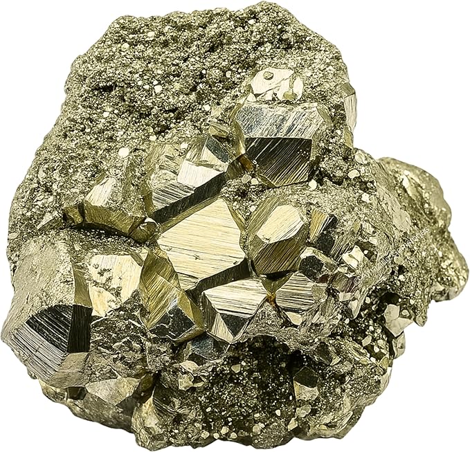 Amazing Gemstone 2 Pieces Pyrite Raw Crystals and Healing Stones, Natural Rocks for Tumbling and DIY Raw Stones and Crystals