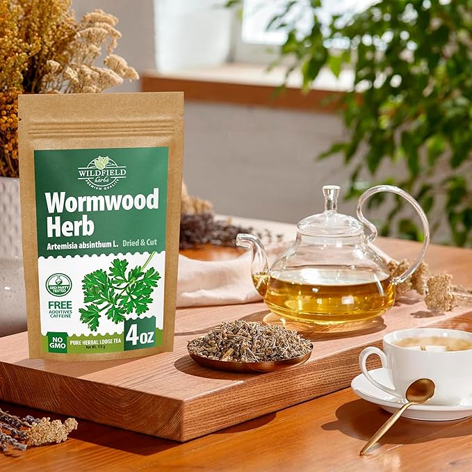 4 oz. Wormwood Tea Wormwood Herb Dried Herb Tea (Artemisia Absinthium) - 113g Dry Wood Worm Artemisiae Absinthii Herba Artemisa Ajenjo Hierba
