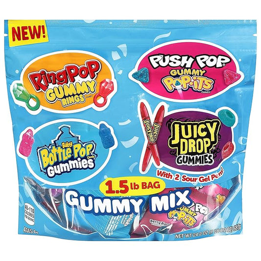 Bazooka Brands Halloween Gummy Candy Variety Pack, 52 Ct Chewy Gummy Candy Individually Wrapped in Fruity Flavors For Birthday Party Favors, Trick or Treat, Halloween Bowls, Kids Gift