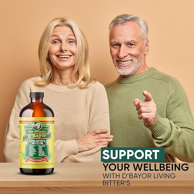 HERBOGANIC D'Bayor Living Bitter 16oz - Natural Blend of Black seed, Bitter Melon, Cinnamon and Seamoss to support Immune System