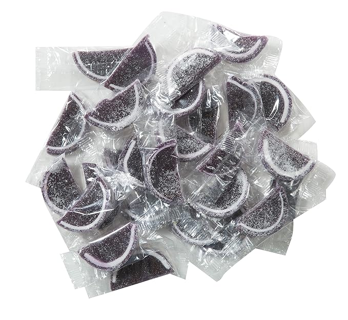 Boston Fruit Slice Individually Wrapped Gourmet Gummy Candy 1lb Box (Grape)
