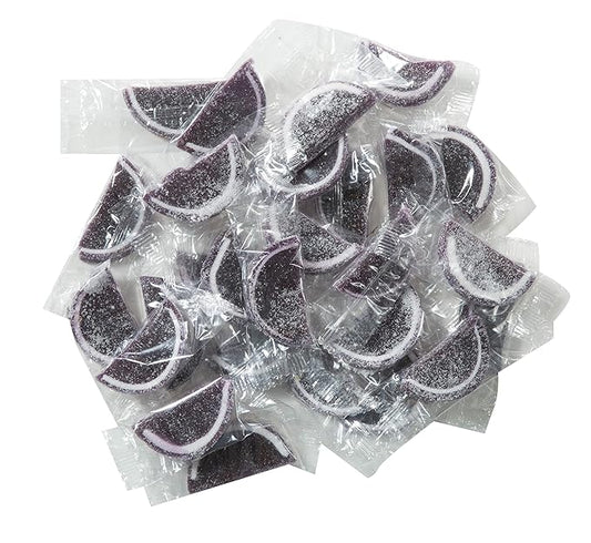 Boston Fruit Slice Individually Wrapped Gourmet Gummy Candy 1lb Box (Grape)