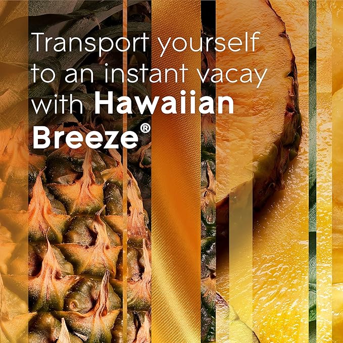 Glade PlugIns Refills Air Freshener, Scented and Essential Oils for Home and Bathroom, Hawaiian Breeze, 3.35 Fl Oz, 5 Count