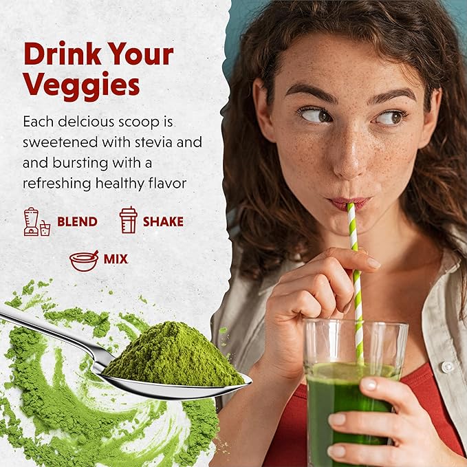 Barlean's Organic Greens Powder, Daily Fruit and Vegetable Superfood Supplement with Green Food Protein, Probiotic Blend and Fiber Drink Mix, 8.47 oz