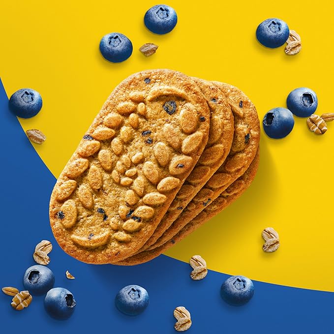 belVita Breakfast Bars Biscuits, Blueberry, 30 Total Packs, 6 Boxes (4 Biscuits Per Pack)