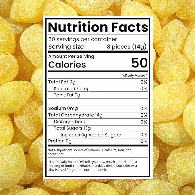 Claeys Sanded Lemon Drops Candy - Bulk Candy Lemon Drops Hard Candy - 2 Pounds - Christmas Candy – Ideal for Holidays, Sour Candy Lovers – Lemon Flavor