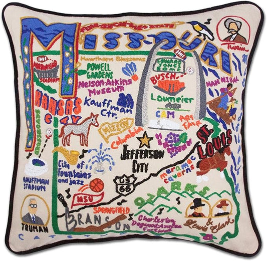 Catstudio Missouri Embroidered Decorative Throw Pillow