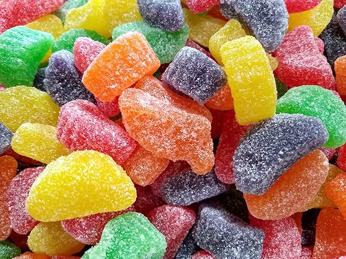 Assorted Fruit Slices - 2 lbs of Fresh Delicious Sweet Sugar Sanded Lemon Cherry Strawberry Orange Lime Slices