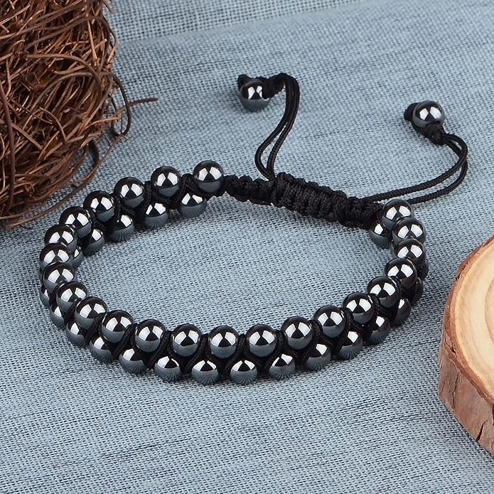 MASSIVE BEADS Double Layer Natural Chakra Healing Power Crystals Macrame Bracelet Yoga Stone Beads Gemstone Meditation Relax Anxiety Bangle for Unisex Women Men