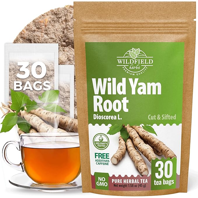 30 Bags Wild Yam Root Herbal Tea (Dioscorea) – 30 Tea Bags 1.5g Dioscorea Root Raíz de Name Silvestre