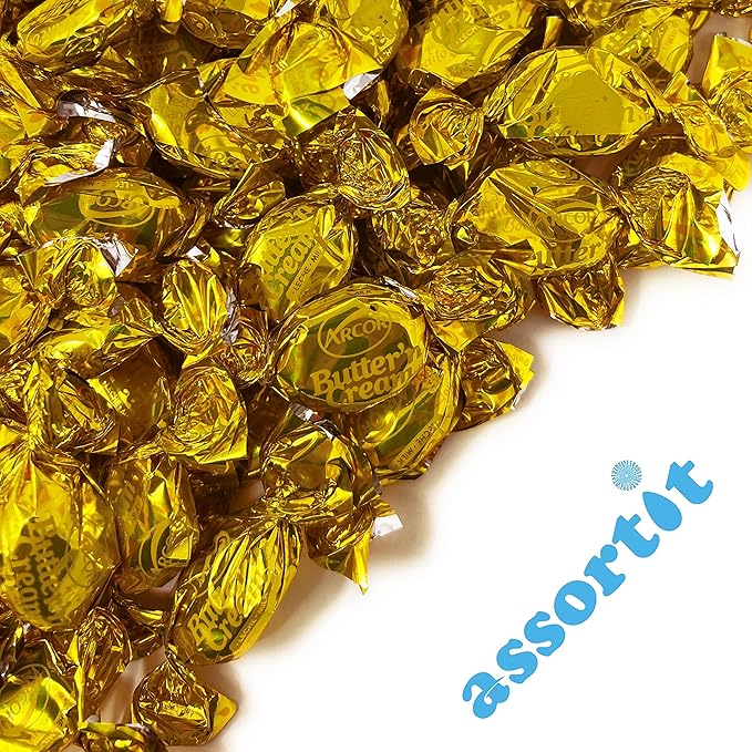 Holiday Special Butter Cream Hard Candy - 6 lbs - Classic Butter n' Cream Old School Butterscotch Hard Candies - Bulk American Vintage Halloween Candy Assortment - Individually Wrapped, 96 oz.