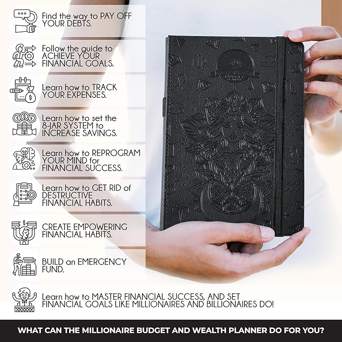 Budget Planner and Monthly Bill Organizer - Finance Planner, 12-Month Journey to Financial Freedom | Bill Payment Tracker Monthly Organizer, Money Saving & Expense Tracker | Undated Budgeting Journal