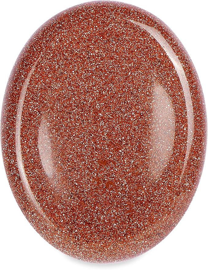 2" Goldstone Worry Stone Palm Stones Meditation Thumb Stone Witchy Decor Gift