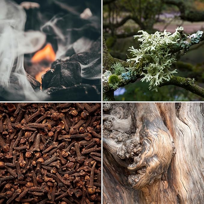 Candle Wood Collection, 15 oz, 1 Wooden Wick, Ember Glow, Square Glass Jar Candle