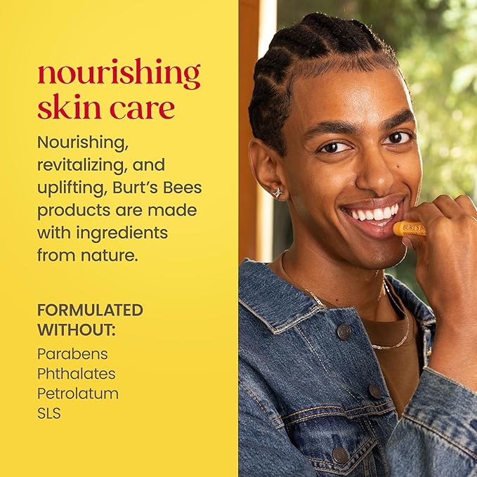 Burt's Bees Christmas Gifts - Essentials Everyday Set, 5 Travel Size Products for Stocking Stuffers - Deep Cleansing Cream, Hand Salve, Body Lotion, Foot Cream and Original Lip Balm