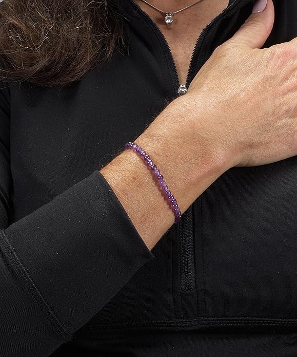 Cherry Tree Collection - Small, Medium, Large Sizes - Gemstone Beaded Bracelets For Women and Men - 4mm Round Beads