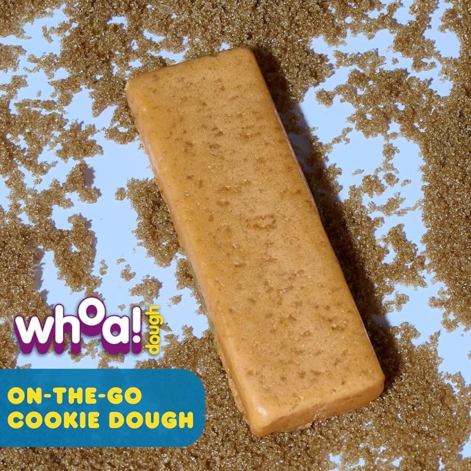 Whoa Dough Edible Cookie Dough Bars- Certified Non-GMO, Kosher and Gluten Free Bars - Healthy Snack Foods - Plant Based Snacks Made With Real Ingredients - Sugar Cookie Dough - 10 Pack
