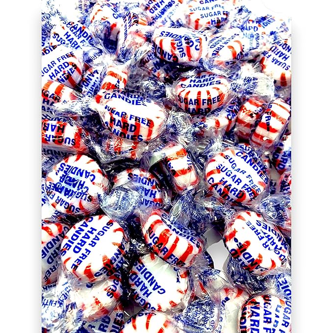 Sugar Free Peppermint Starlight Gourmet Hard Candy - Keto Friendly, 1.5 lbs Cool Refreshing Mints Individually Wrapped - Ideal Diabetic Candy, Gluten Free(24 oz)
