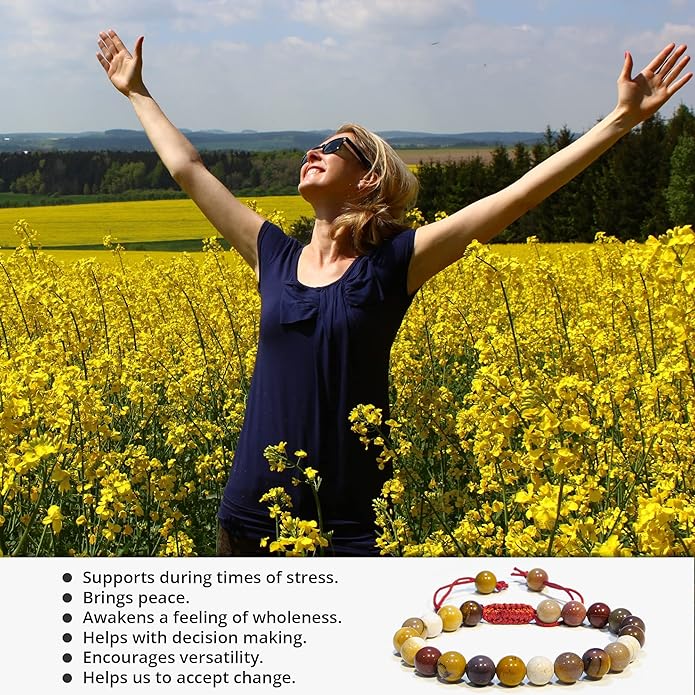 Energy Protection Crystal Handmade Adjustable Bead Bracelet Perfect for Men, Women’s Gift - Gemstone Healing Stretch Bracelet Pulsera Para Hombre Mujer Stocking Stuffer