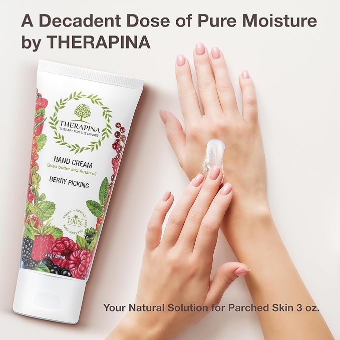 Aromatherapy Hand Cream for Dry Skin – Shea Butter Hand Cream for Women and Men with an Awakening, Long-Lasting Berry Picking Scent – Vegan Hand Cream Lotion for Dry Skin, 3 Oz.