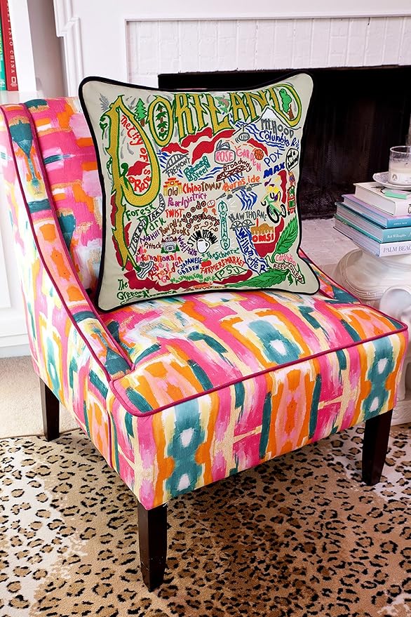 Catstudio Portland (Oregon) Embroidered Decorative Throw Pillow