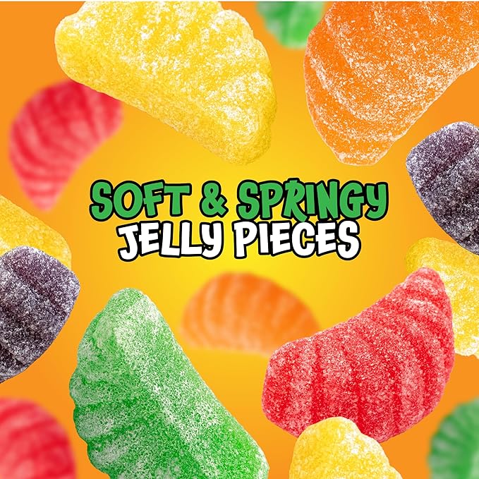 Fruit Slices - 2 Pound Bulk Pack (About 65 Count) - Assorted Jelly Candy - Unwrapped - Sugar-Dusted Old-Fashioned Sweets