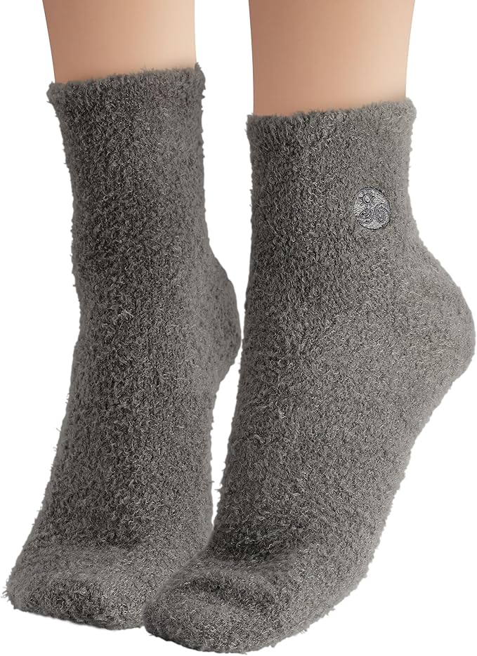 Earth Therapeutics Aloe Socks - Double Pack - Gray/Black (2 Pairs)