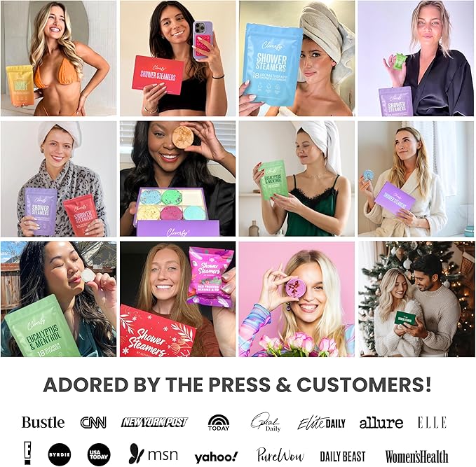 Cleverfy Shower Steamers Aromatherapy – Stocking Stuffers for Women, Teens and Wife – Christmas Gifts for Women and Teen Girls – White Elephant Gifts for Adults – 6 Tablets