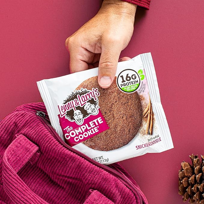 Lenny & Larry's The Complete Cookie, Snickerdoodle, Soft Baked, 16g Plant Protein, Vegan, Non-GMO, 4 Ounce Cookie (Pack of 12)