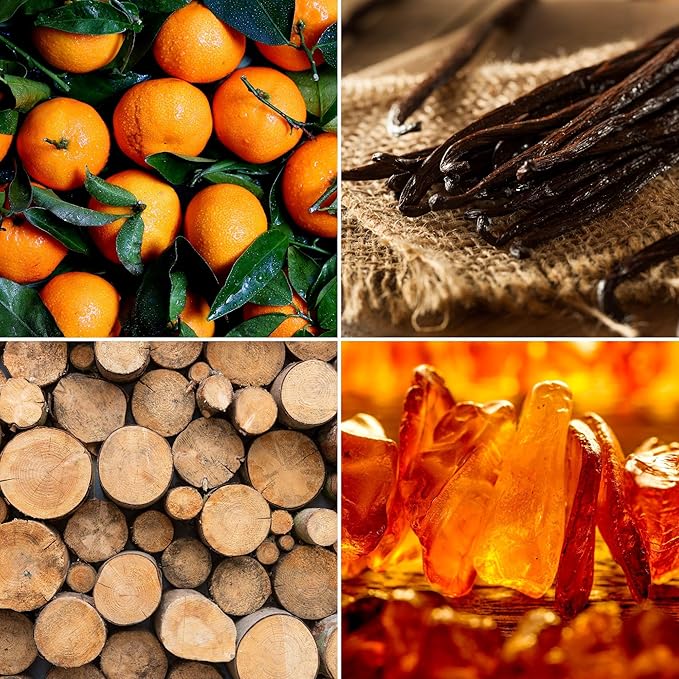 Candle Wood Collection, 15 oz, 1 Wooden Wick, Vanilla Woods, Square Glass Jar Candle