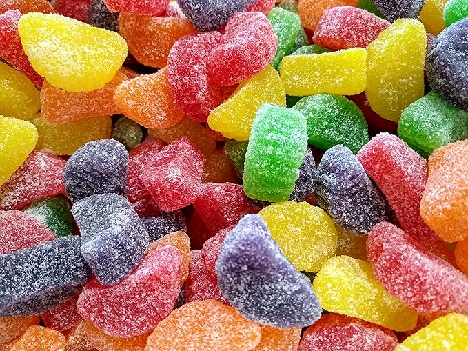 Assorted Fruit Slices - 2 lbs of Fresh Delicious Sweet Sugar Sanded Lemon Cherry Strawberry Orange Lime Slices