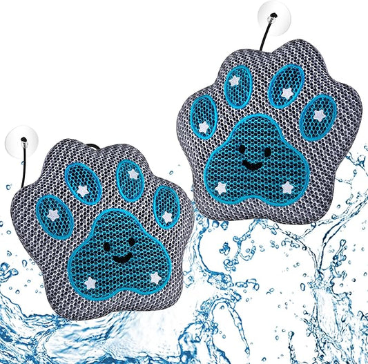 Hot-Tub-Scum-Absorber Paw Spa-Sponge-Oil-Absorbing-Sponge Reusable-Scum-Bug-Hot-Tub-Floating-Sponge-Remover Skimmer-Songe-Absorber Keep Water Cleaner Hot-Tub-Accessories Swimming Pool 2-Pack