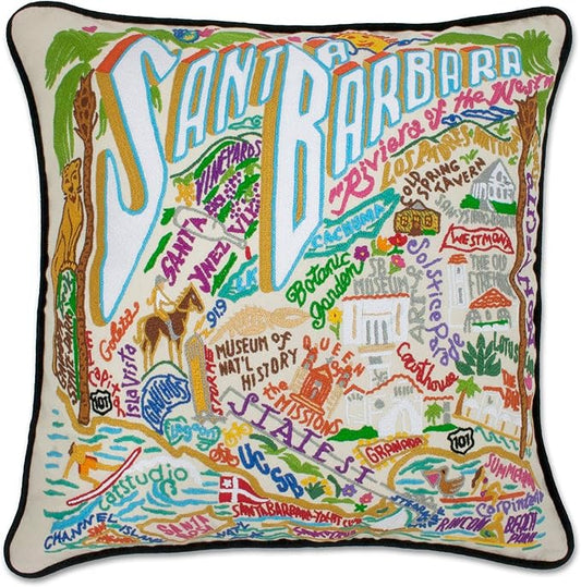 Catstudio Santa Barbara Embroidered Decorative Throw Pillow