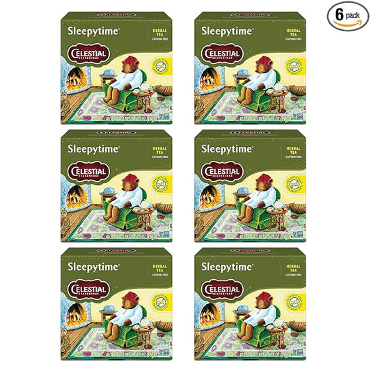 Celestial Seasonings Sleepytime Herbal Tea, Caffeine Free, 40 Tea Bags Box (Pack of 6)