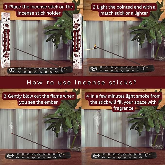 Dragons Blood Incense Sticks for Protection - Total 40 Insence-Sticks - Dual Pack of 20 Insense - Inciensos - Inscents - Natural Non Toxic Ingredients - Incents - Incence - Inscense - Insents