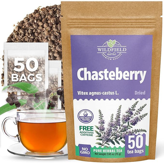 50 Bags Chaste Tree Berry Сhasteberry Tea Vitex Tea Herb (Vitex Agnus-Castus) - 50 Count 2 g Bags Chaste Tree Berry Herbal Vitex Sauzgatillo