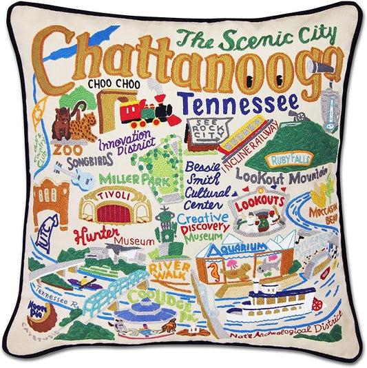 Catstudio Chattanooga Embroidered Decorative Throw Pillow