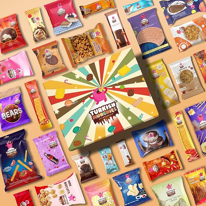 International Snack Box | Premium Exotic Foreign Snacks | Unique Snack Food Gifts | Try Extraordinary Turkish Snacks | Candies from Around the World (Ultra Mega Green)